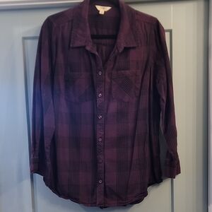 Terra & Sky Purple Plaid Shirt